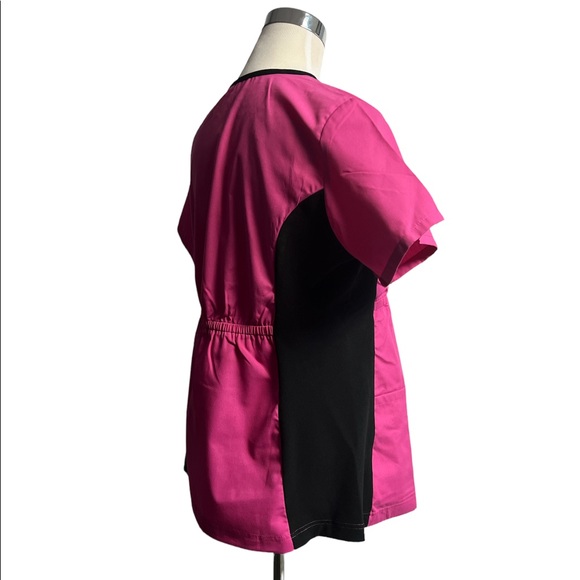 Cherokee Women's Infinity Mock Wrap Scrubs Top - Picture 5 of 11